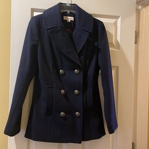 Navy Wool Coat